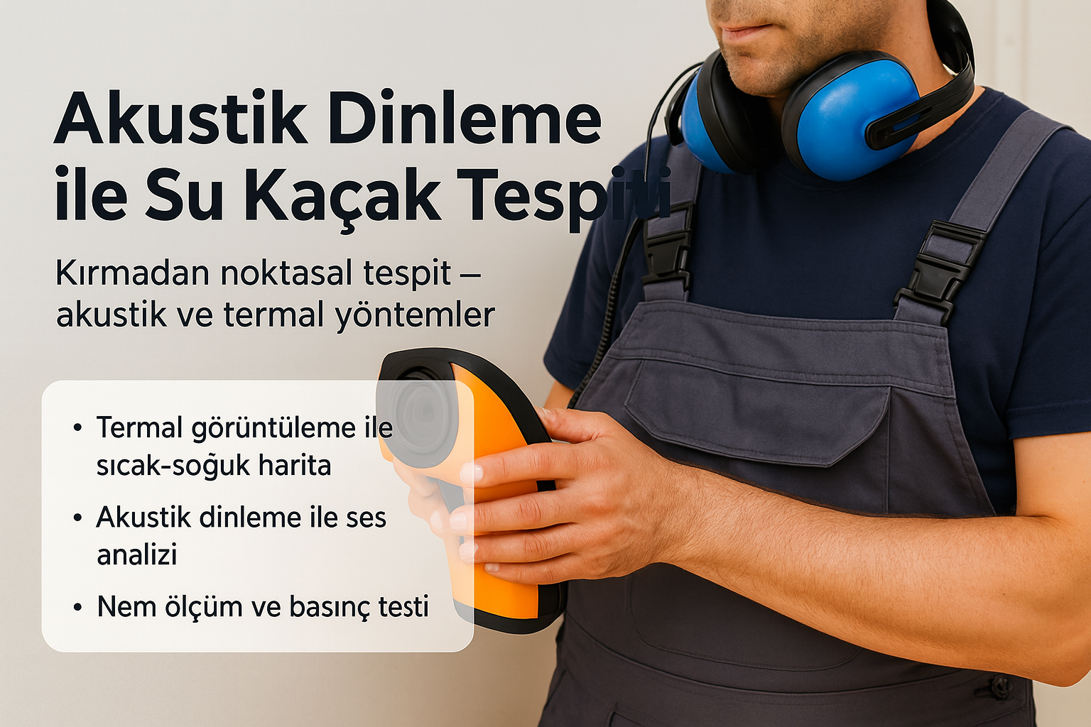 Termal kamera ile akistik sızıntı testi